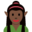 woman elf, dark skin tone